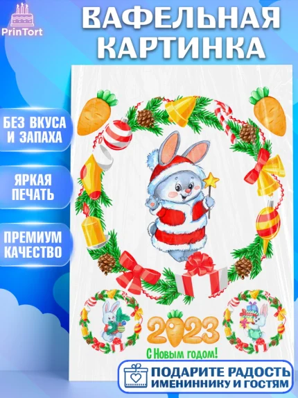 Вафельная картинка, Новый год, Девочка, арт. PT206870