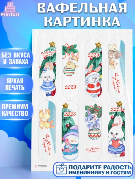 Вафельная картинка, Новый год, Девочка, арт. PT206901