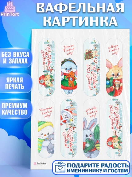 Вафельная картинка, Новый год, Девочка, арт. PT206905