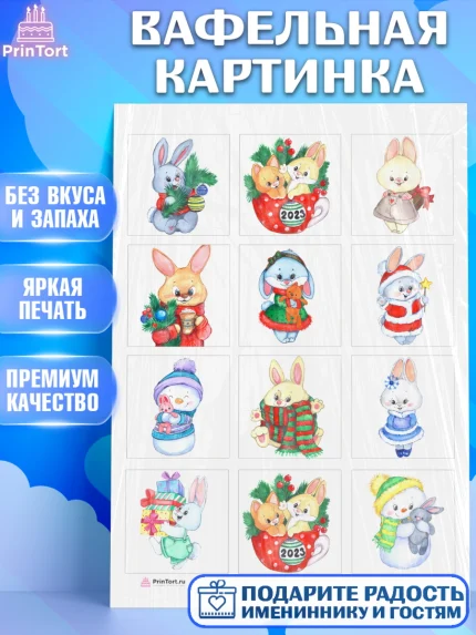 Вафельная картинка, Новый год, Девочка, арт. PT206910