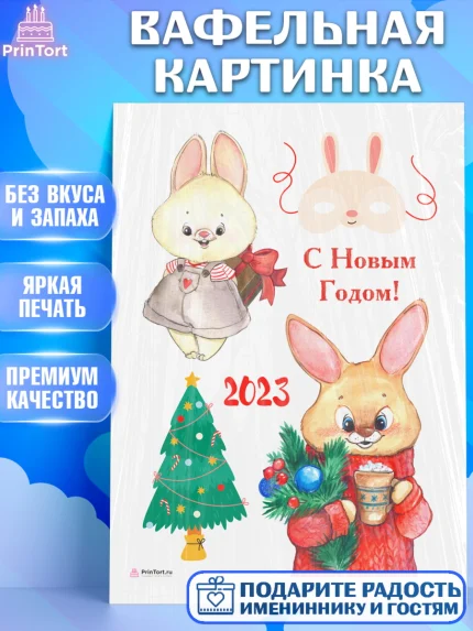 Вафельная картинка, Новый год, Девочка, арт. PT206912