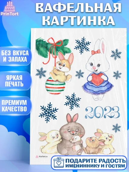 Вафельная картинка, Новый год, Девочка, арт. PT206917