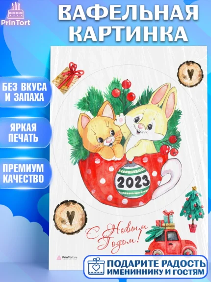 Вафельная картинка, Новый год, Девочка, арт. PT206927