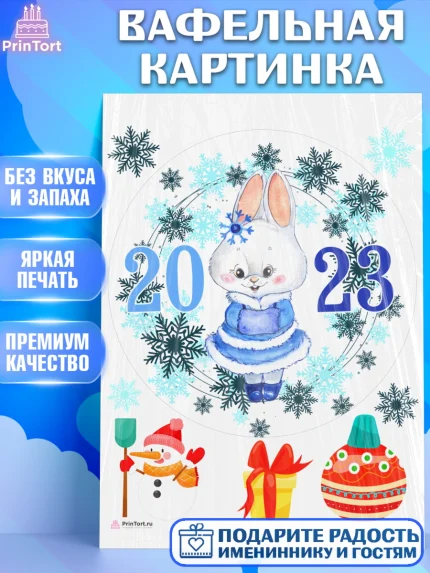 Вафельная картинка, Новый год, Девочка, арт. PT206931