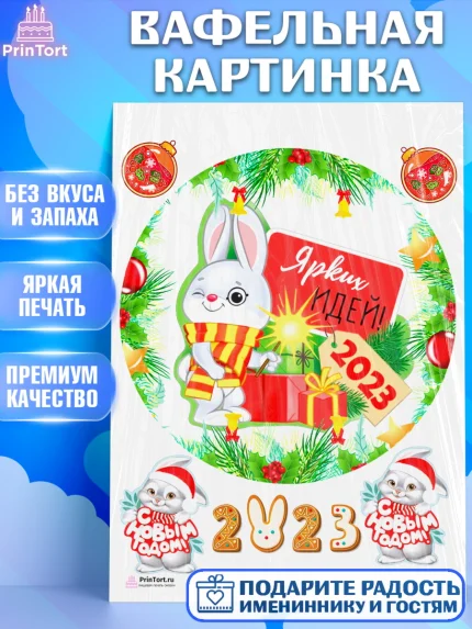 Вафельная картинка, Новый год, Девочка, арт. PT207031