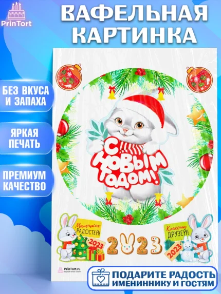Вафельная картинка, Новый год, Девочка, арт. PT207033