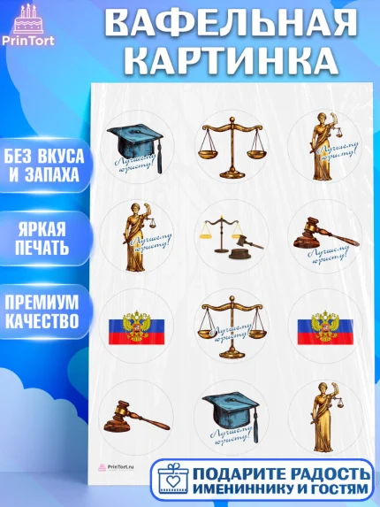 Вафельная картинка, День Юриста, Юриспруденция Адвокат, Мальчик, арт. PT207159