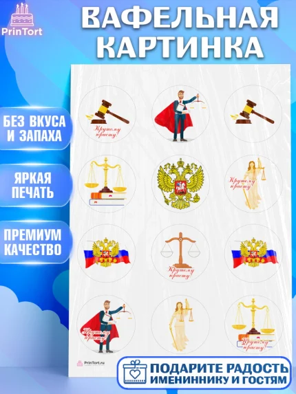 Вафельная картинка, День Юриста, Юриспруденция Адвокат, Мальчик, арт. PT207162