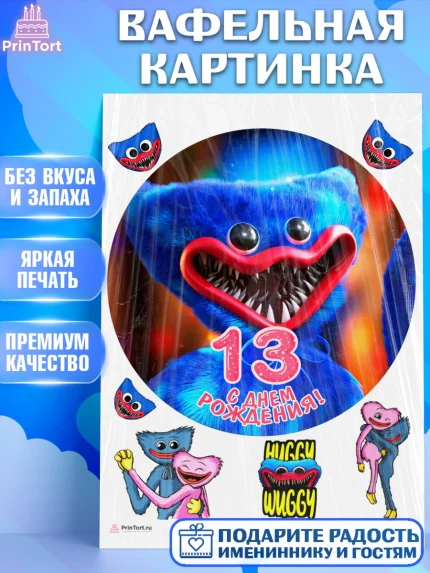 Вафельная картинка, Хаги Ваги, Девочка, 13 лет, День рождения, арт. PT207436