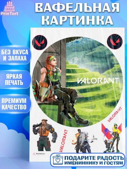 Вафельная картинка, Валорант, Valorant, Мальчик, День рождения, арт. PT208544