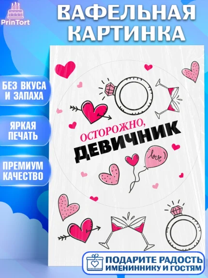 Вафельная картинка, Девичник, Девушка, арт. PT208730