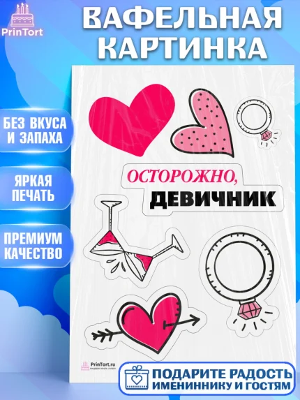 Вафельная картинка, Девичник, Девушка, арт. PT208744