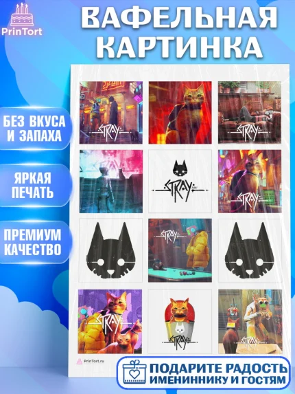 Вафельная картинка, Стрэй, Stray, Мальчик, День рождения, арт. PT209017