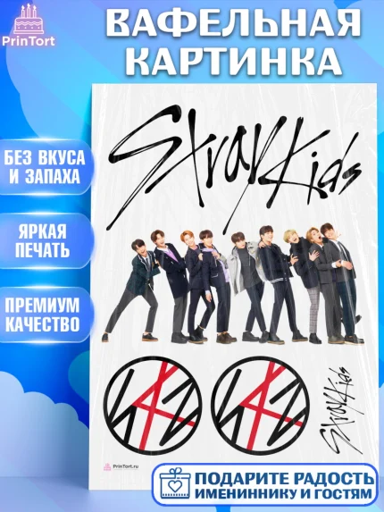 Вафельная картинка, Стрей Кидс, Stray Kids, Девочка, День рождения, арт. PT209175