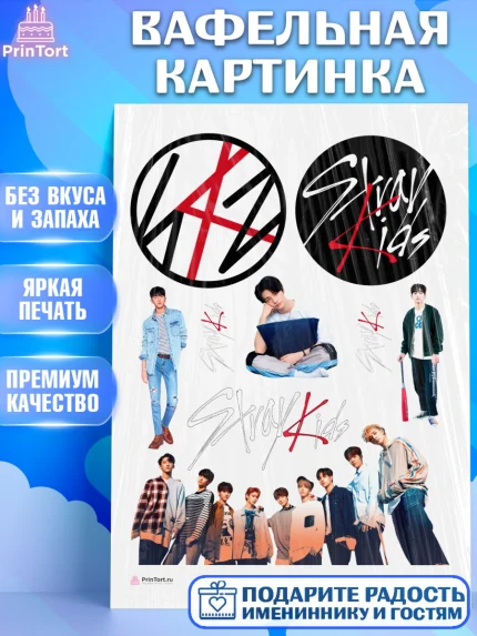 Вафельная картинка, Стрей Кидс, Stray Kids, Девочка, День рождения, арт. PT209179