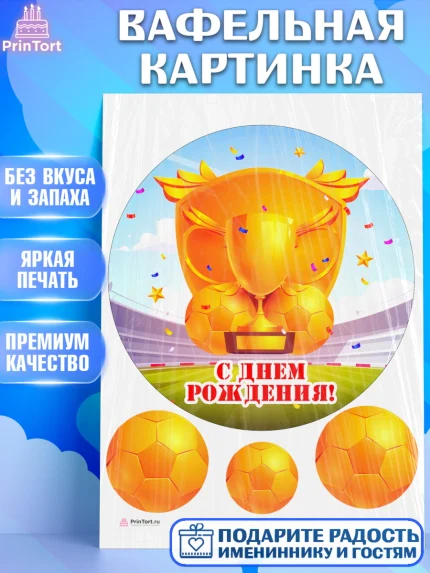 Вафельная картинка, Футбол, Спорт, Мальчик, День рождения, арт. PT209916