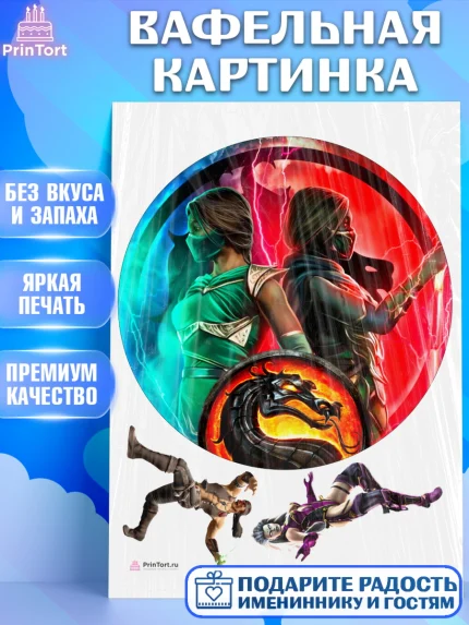 Вафельная картинка, Мортал Комбат, Mortal Combat, Мальчик, День рождения, арт. PT209953