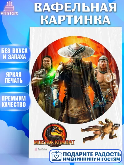 Вафельная картинка, Мортал Комбат, Mortal Combat, Мальчик, День рождения, арт. PT209964