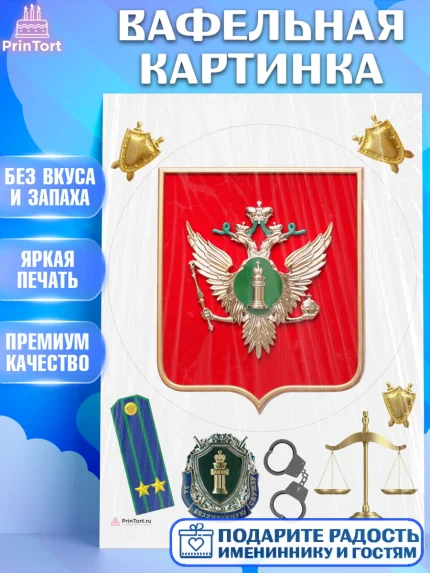 Вафельная картинка, День Прокуратуры, Прокурор, Мальчик, День рождения, арт. PT210094