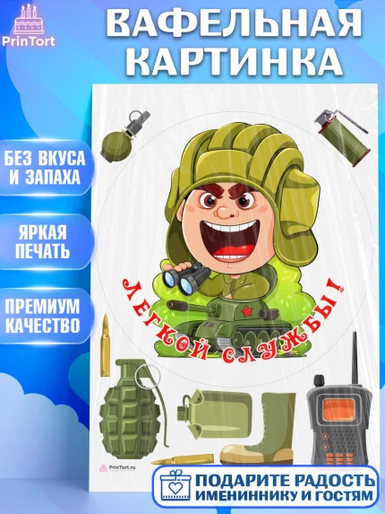 Вафельная картинка, Проводы в Армию, Мальчик, арт. PT212684