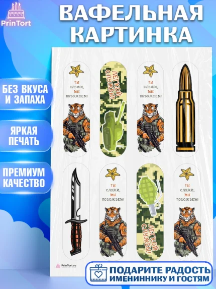 Вафельная картинка, Проводы в Армию, Мальчик, арт. PT212685