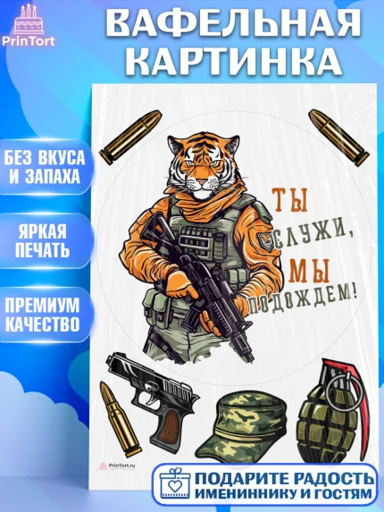 Вафельная картинка, Проводы в Армию, Мальчик, арт. PT212689