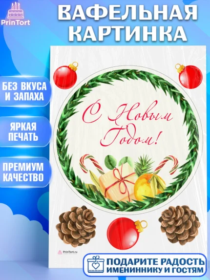 Вафельная картинка, Новый год 2024, Девочка, Новый год, арт. PT212751