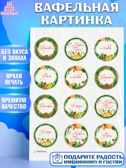 Вафельная картинка, Новый год 2024, Девочка, Новый год, арт. PT212760