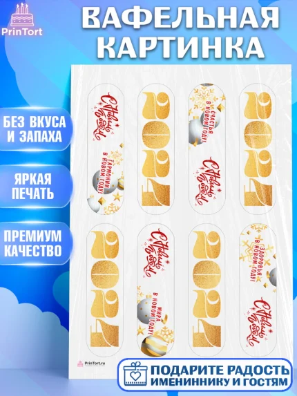Вафельная картинка, Новый год 2024, год дракона, Девочка, Новый год, арт. PT212874