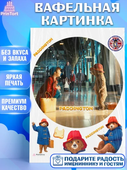 Вафельная картинка, Паддингтон, Девочка, День рождения, арт. PT213458