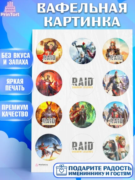 Вафельная картинка, Raid shadow legends, герои игры рейд шедоу, Мальчик, День рождения, арт. PT216530
