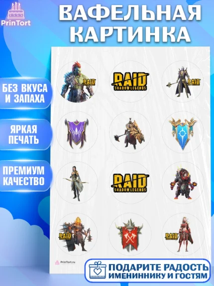 Вафельная картинка, Raid shadow legends, герои игры рейд шедоу, Мальчик, День рождения, арт. PT216533