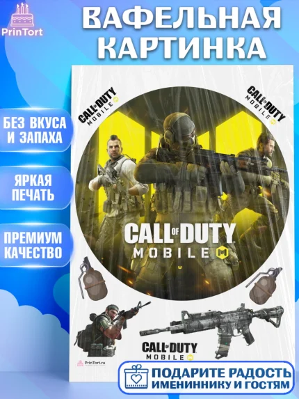 Вафельная картинка, Call of Duty, компьютерная игра колл оф дьюти, call of duty mobile, Мальчик, арт. PT216597
