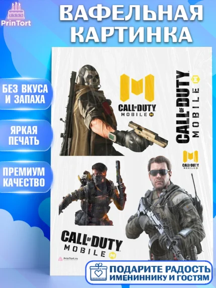 Вафельная картинка, Call of Duty, компьютерная игра колл оф дьюти, call of duty mobile, Мальчик, арт. PT216602