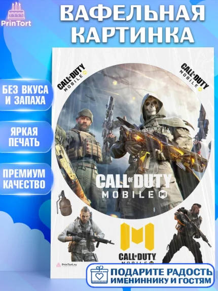 Вафельная картинка, Call of Duty, компьютерная игра колл оф дьюти, call of duty mobile, Мальчик, арт. PT216603