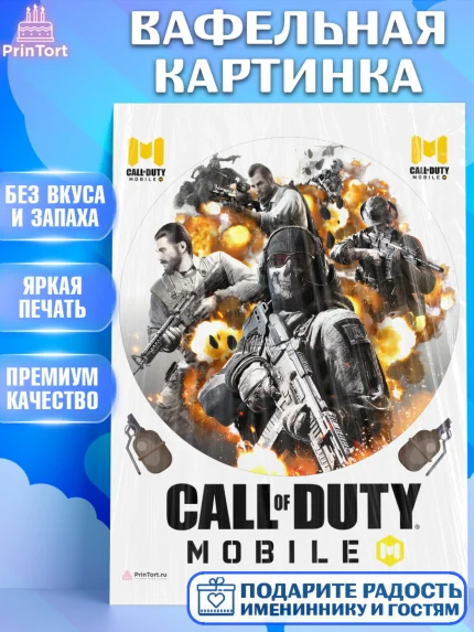 Вафельная картинка, Call of Duty, компьютерная игра колл оф дьюти, call of duty mobile, Мальчик, арт. PT216608