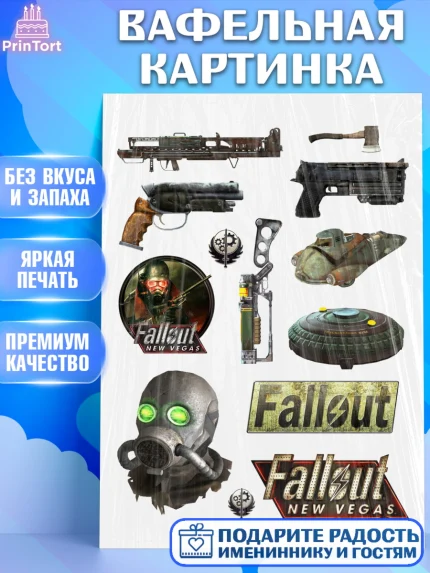 Вафельная картинка, Фоллаут, Fallout, Девочка, День рождения, арт. PT218013