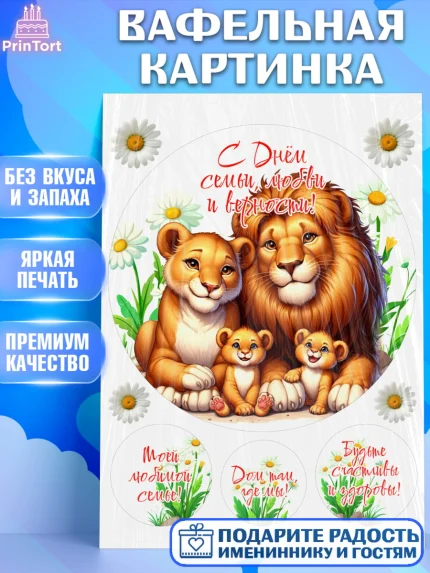 Вафельная картинка, День семьи, любви и верности, Девочка, арт. PT218765