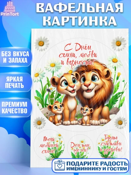 Вафельная картинка, День семьи, любви и верности, Девочка, арт. PT218767