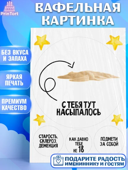 Вафельная картинка, Прикольная, приколы, мемы, Девочка, День рождения, арт. PT220088