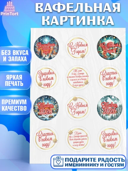 Вафельная картинка, Новый год, 2026, Новый год2026, Лошадь, лошадка, год лошади, Девочка, арт. PT221082