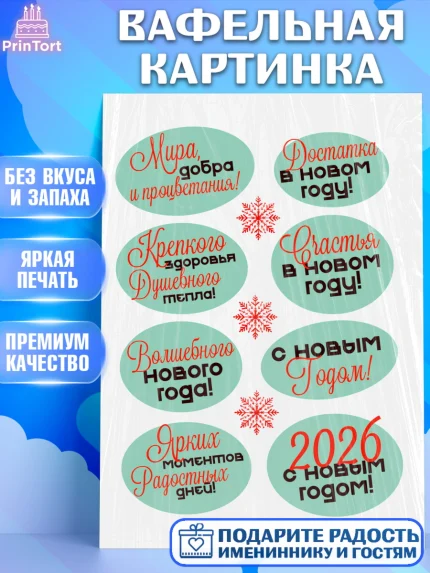 Вафельная картинка, Новый год, 2026, Новый год2026, Лошадь, лошадка, год лошади, Девочка, арт. PT221083