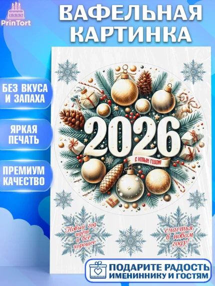 Вафельная картинка, Новый год, 2026, Новый год2026, Лошадь, лошадка, год лошади, Девочка, арт. PT221087