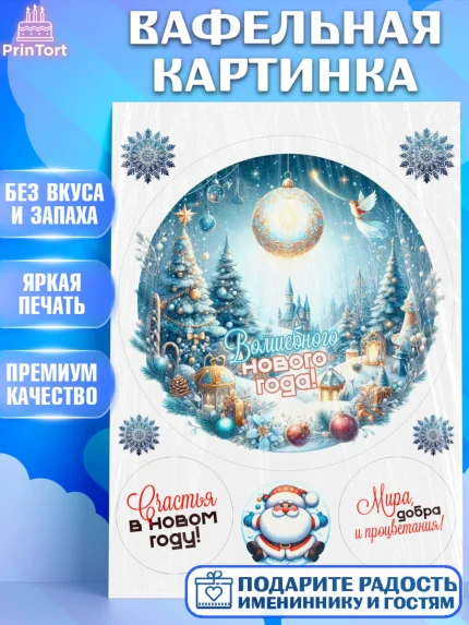 Вафельная картинка, Новый год, 2026, Новый год2026, Лошадь, лошадка, год лошади, Девочка, арт. PT221092