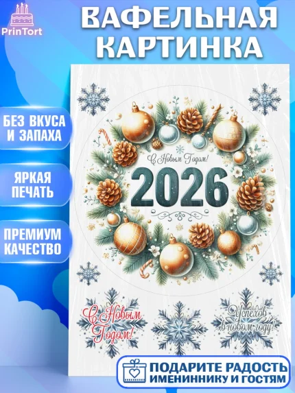 Вафельная картинка, Новый год, 2026, Новый год2026, Лошадь, лошадка, год лошади, Девочка, арт. PT221095