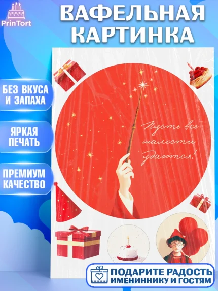 Вафельная картинка, Гарри Поттер, Harry Potter, Хогвартс, Гермиона, Драко, Рон, платформа 9, арт. PT222066