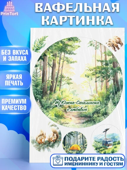 Вафельная картинка, Южно-Сахалинск, город Южно-Сахалинск, привет из Южно-Сахалинска, арт. PT222216