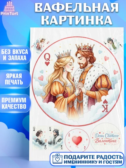 Вафельная картинка, День Влюбленных, любовь, пара, сердце, Love, 14 февраля, день Влюблённых, арт. PT222405