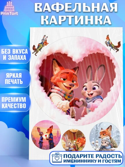 Вафельная картинка, День Влюбленных, любовь, пара, сердце, Love, 14 февраля, день Влюблённых, арт. PT222420