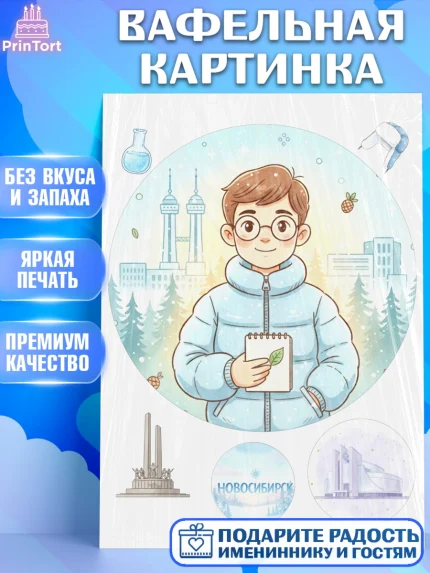Вафельная картинка, Новосибирск, город Новосибирск, я люблю Новосибирск, привет из Новосибирска, арт. PT222485